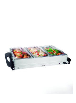 300W Stainless Steel Electric Food Warmer - 3 x 2.5L Each with Thermostatic Control - Ideal for Buffets, Parties, Restaurants, and Catering. - pzsku/Z4BF1297CE79238CCE57AZ/45/1746950452/24159fc1-f8d0-4766-847e-e03bf60fc837