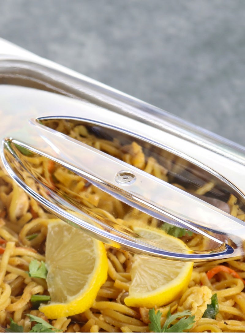 برووف سخان طعام كهربائي 300 واط من الستانلس ستيل – 3×2.5 لتر لكل خانة مع تحكم حراري – مثالي للبوفيهات، الحفلات، المطاعم، وتقديم الأطعمة الفاخرة. - Image 5