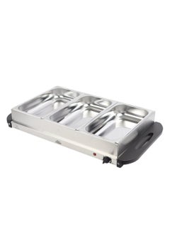 PROOF Electric Food Warmer Stainless Steel with Temperature Control 3 x 2.5 Liter Each for Parties - and Serving Luxury Foods for Buffets 300 Watts  - Image 2