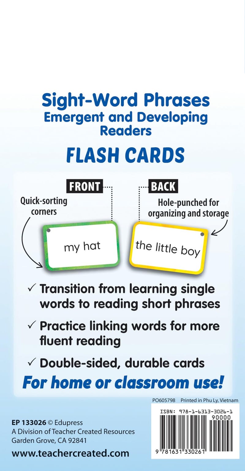 Teacher Created Resources Essential Learning 50 Sight-Word Phrases for Emergent Readers (ELP133026) - Image 5