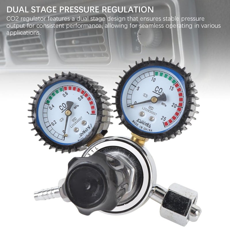 Shop & home all-space compatible Dual Stage CO2 Regulator 2 Gauges Precise Control Metal Construction G5/8 In M16x1.5 Out Flexible sizing options Surface safe Reliable local delivery service Periodic stock arrangement Wide range compatible material Defect free upgraded substance Globally trusted quality Season change compatible build Nationwide courier network Upgraded classic design Wide use selected material Flat working surface In-house warehouse packing Multi stock guarantee supply Updated modern design Classic design alternatives Protective coating All-round well-engineered practical build Elegant multi-option build Daily repeated use trusted quality Connectable modular Diverse operating method fit Daily life matching design Practical design alternatives - Image 4