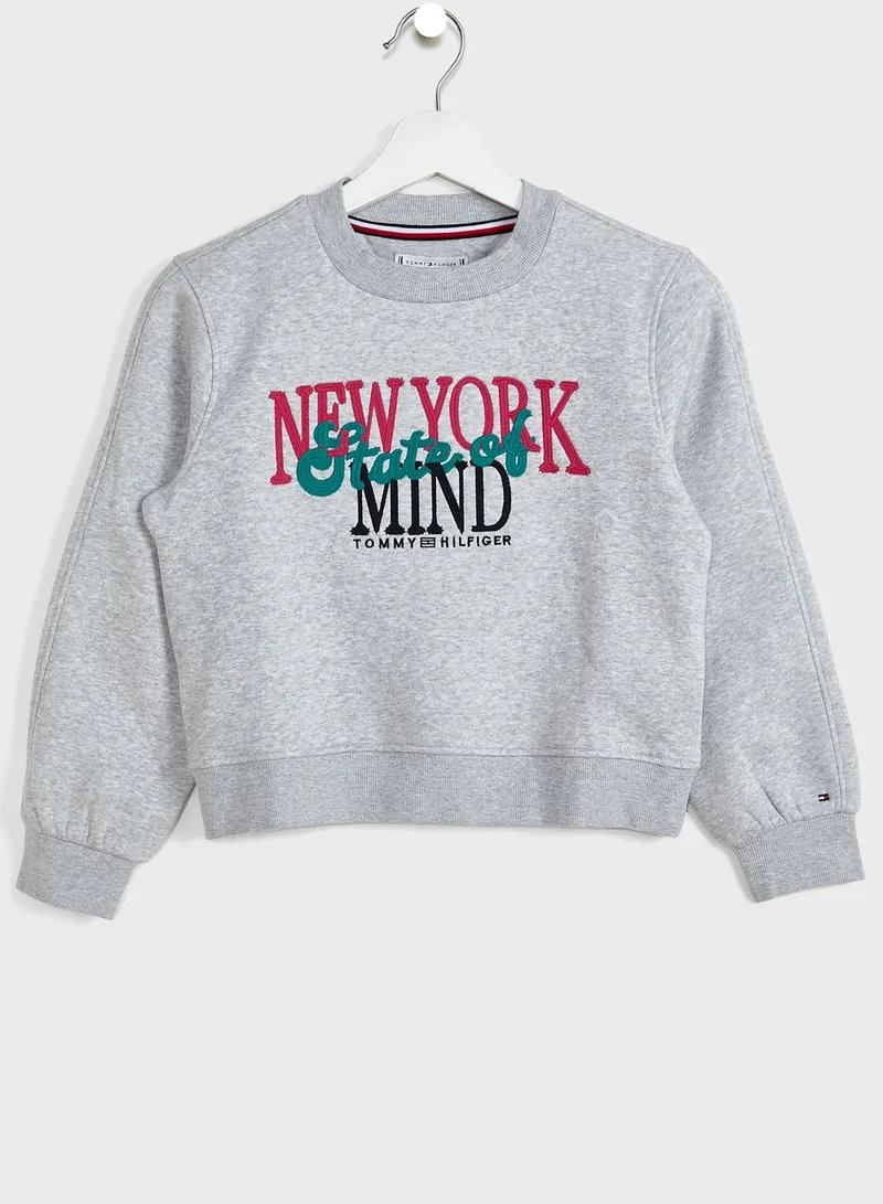 TOMMY HILFIGER Youth Slogan Sweatshirt