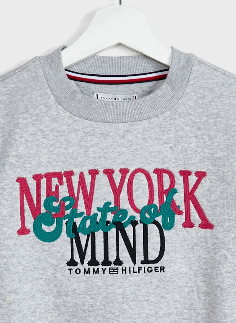TOMMY HILFIGER Youth Slogan Sweatshirt