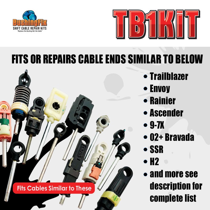 BushingFix.com BushingFix TB1Kit - Automatic Transmission Shift Cable Bushing Repair Kit, Replacement Shifter Cable Bushing, Quality Transmission Repair Kit, Compatible with Chevrolet, Jeep, Ford and Other Brands - Image 4