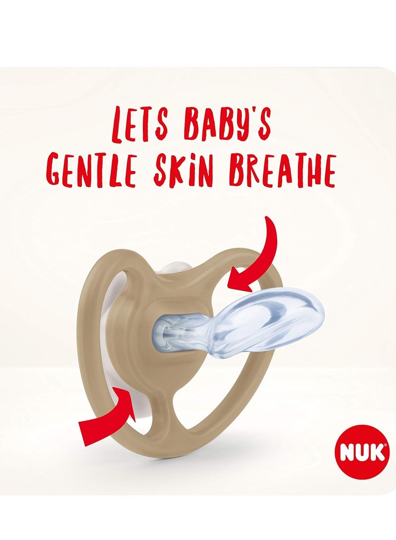 نوك لهاية سيليكون لتقويم الأسنان من نوك سبيس خالية من مادة BPA للقطط والبطريق، عبوة من قطعتين - Image 3