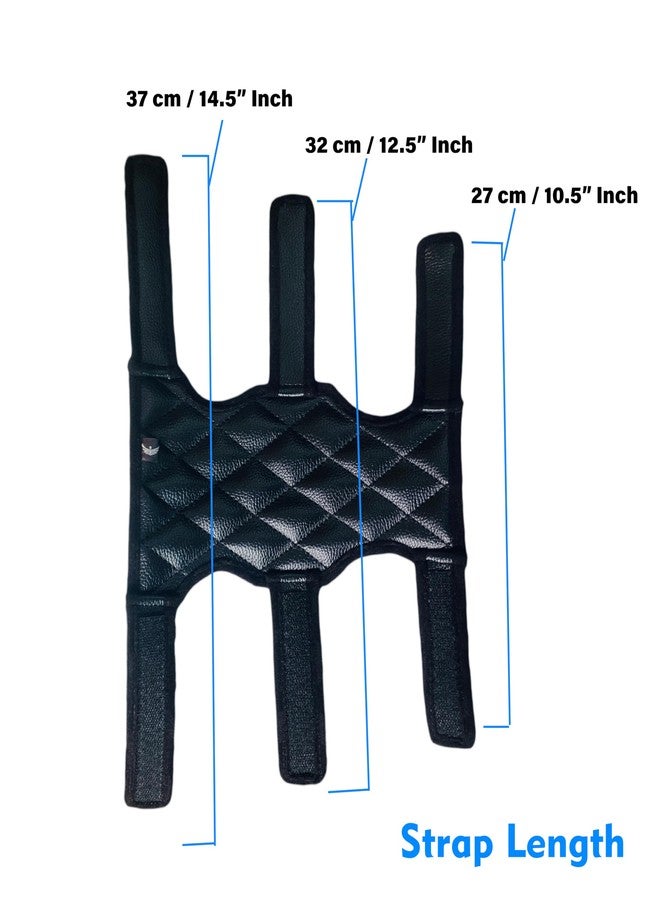 Star Quick Links Archery Arm Guard for Men Women & Kids, Rexine Leather, Adjustable Fit, 3 Hook & Loop Fasteners, Perfect Hold, Bow Archery Protect 3 Strap Guard, Arm Guard Forearm Protector (Black) - Image 3