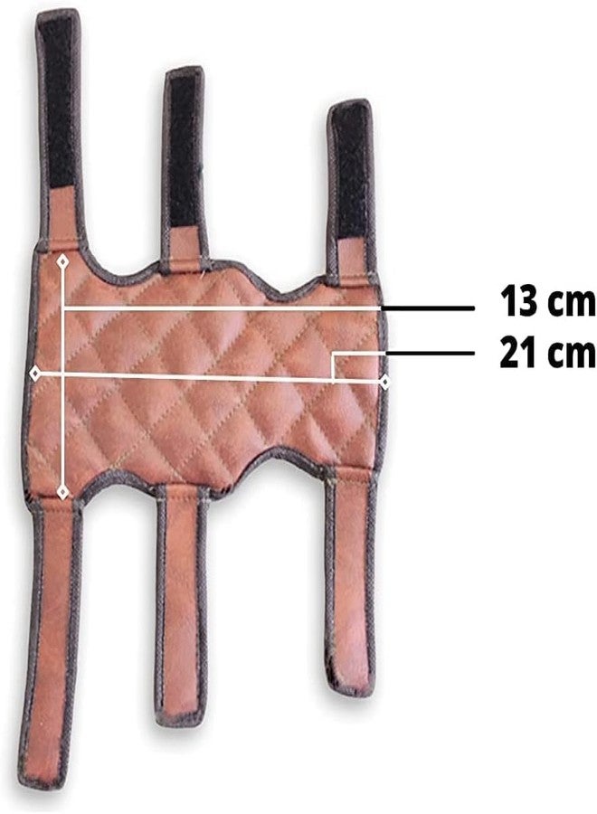 Star Quick Links Archery Arm Guard for Men Women & Kids, Rexine Leather, Adjustable Fit, 3 Hook & Loop Fasteners, Perfect Hold, Bow Archery Protect 3 Strap Guard, Arm Guard Forearm Protector (Black) - Image 4