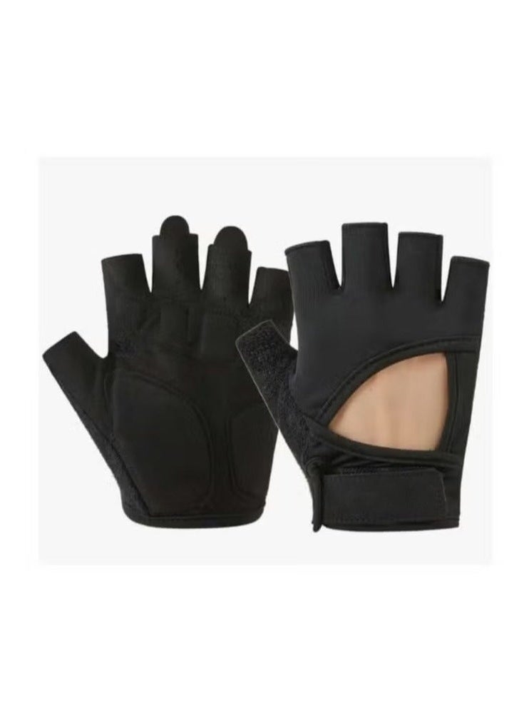 كيلا قفازات يد رياضية مضادة للانزلاق ومقاومة للتآكل، قفازات تمارين مريحة وقفازات رياضية قابلة للتنفس وقفازات رفع الأثقال، لون أسود متوسط - Image 3