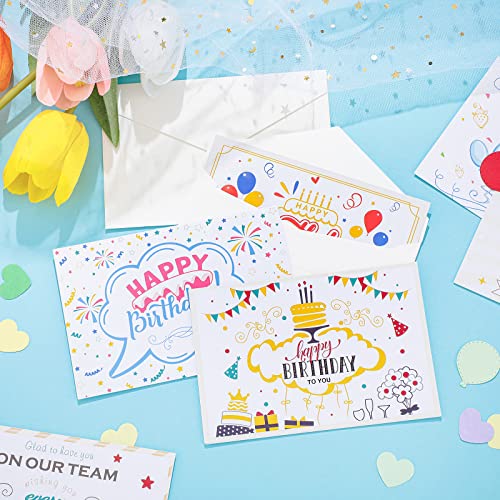 Junkin 24 Sets Employee Birthday Cards with Envelopes, Appreciation Encouragement Work Team Birthday Cards Notecards for Business Office Colleagues - Image 4