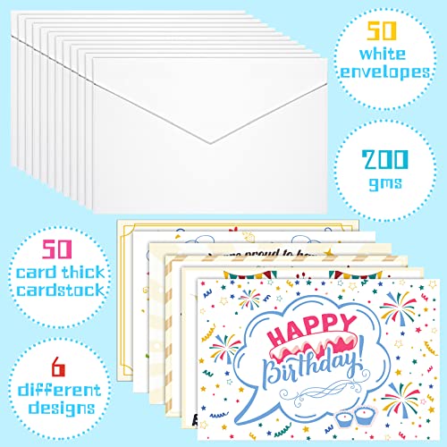 Junkin 24 Sets Employee Birthday Cards with Envelopes, Appreciation Encouragement Work Team Birthday Cards Notecards for Business Office Colleagues - Image 3