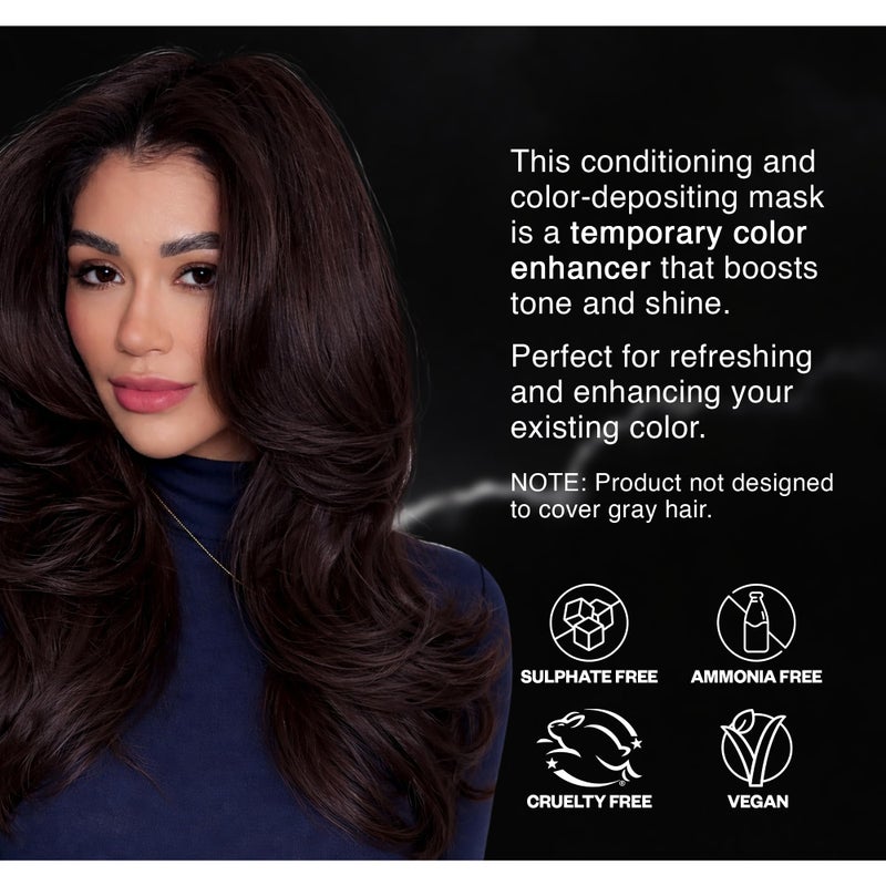 IGK Pitch Black Color Depositing Hair Mask | Smoky Gray Semi Permanent Color Conditioner + Gloss Toner | Hydrating Formula Adds Shine + Refreshes Color | Vegan + Cruelty Free | 6 oz - Image 5