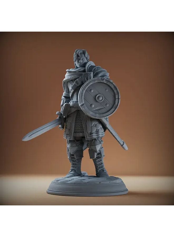 1pc Warrior Model with Sword Shield 3D Printed Resin RPG Miniature Battle Ready Collectible - Image 2