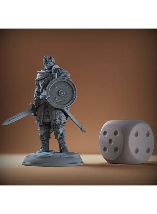 1pc Warrior Model with Sword Shield 3D Printed Resin RPG Miniature Battle Ready Collectible - Image 4