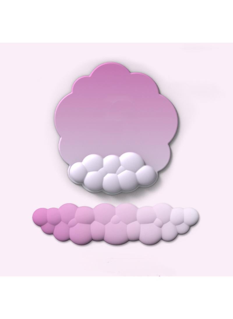 Y&D 2-Piece Office Keyboard Cloud Wrist Rest And High Density Memory Silicone Non Slip Base Mouse Pad - Image 1