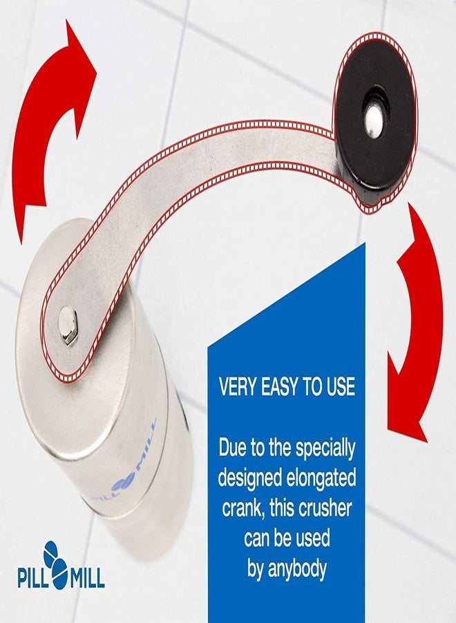Pill Mill Pill Crusher - Crushes Multiple Tablets to a Fine Powder - Metal Pill Grinder - Tablet Pulverizer Suitable for Travel - Great Feeding Tube use and Pets - Image 5