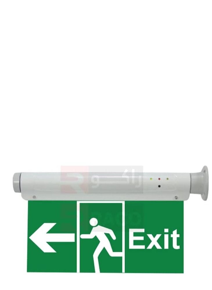 RACO - RACO RR Escape LED Sign Emergency Exit Light with Battery Backup , Acrylic Clear Panel Exit Sign (Exit Left) - Image 1