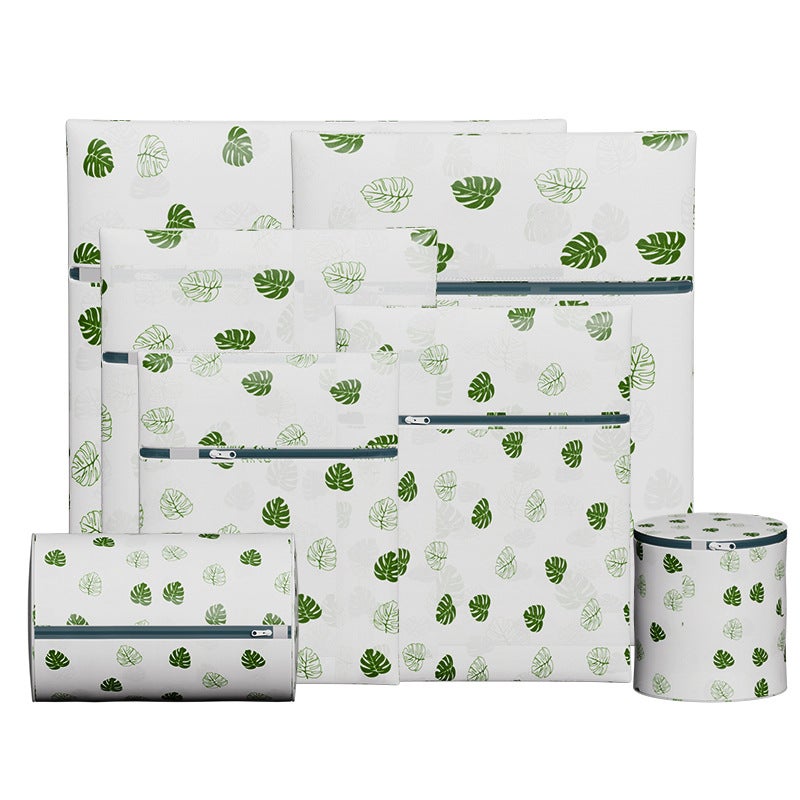 Laundry Bag for Delicates Protection Green leaf washing bag [70g fine mesh]] 