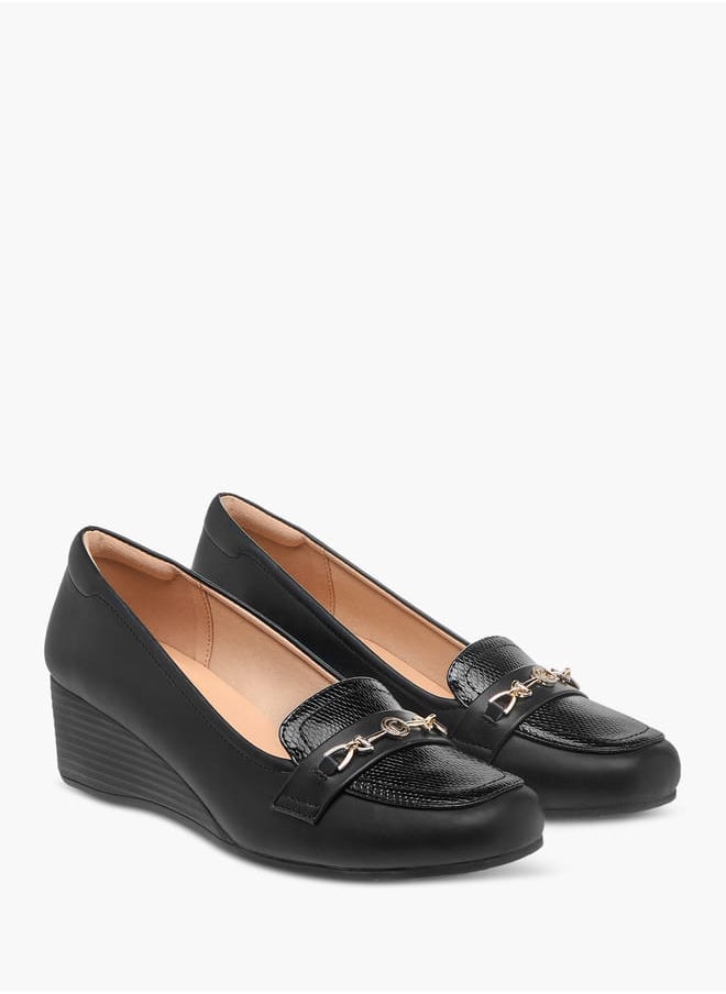 Le Confort Womens Textured Loafers With Wedge Heels  - Image 2