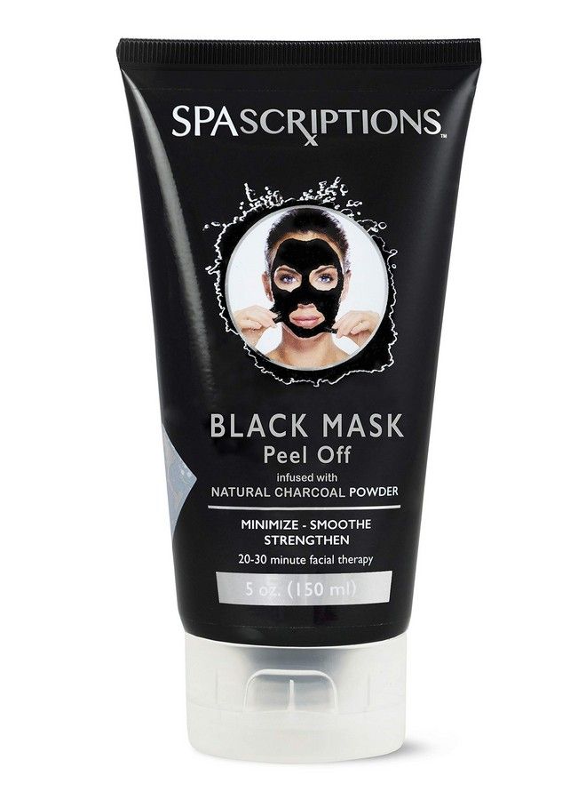spascriptions 5 Oz 150 Ml Black Mask Blackhead Remover Mask Blackhead Peel Off Face Mask Charcoal Face Mask Blackhead Mask Deep Cleansing Black Mask Pore Shrinking Facial Mask For Face & Nose Skin Care  - Image 1