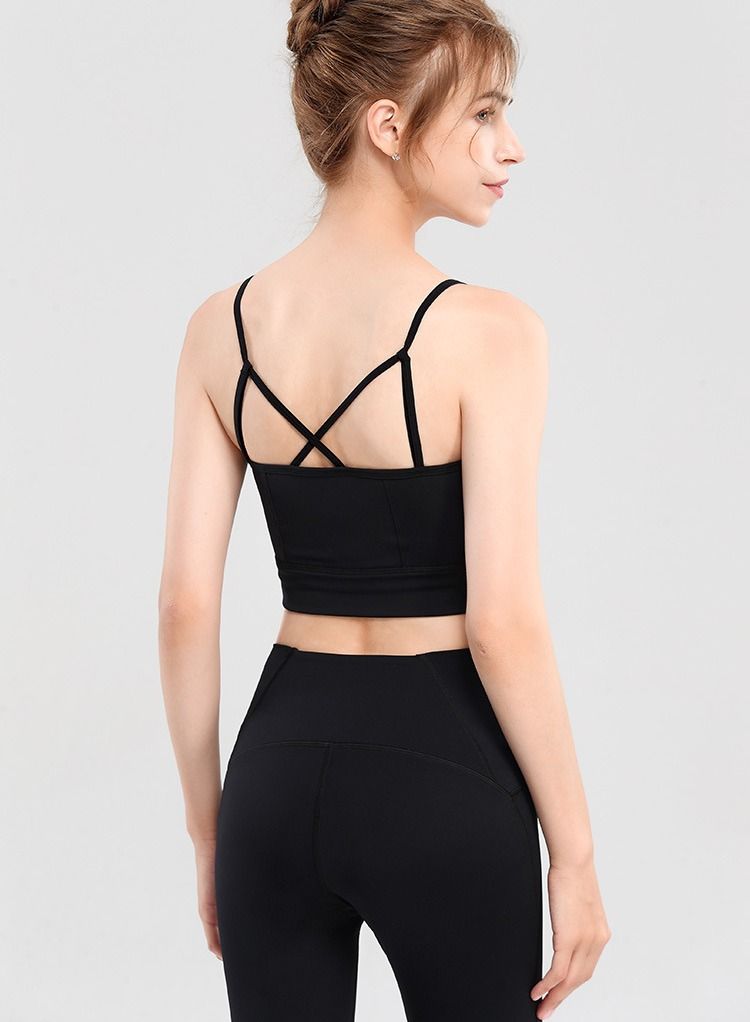 Loquat Yoga Sports Running Fitness Vest Black  - Image 2