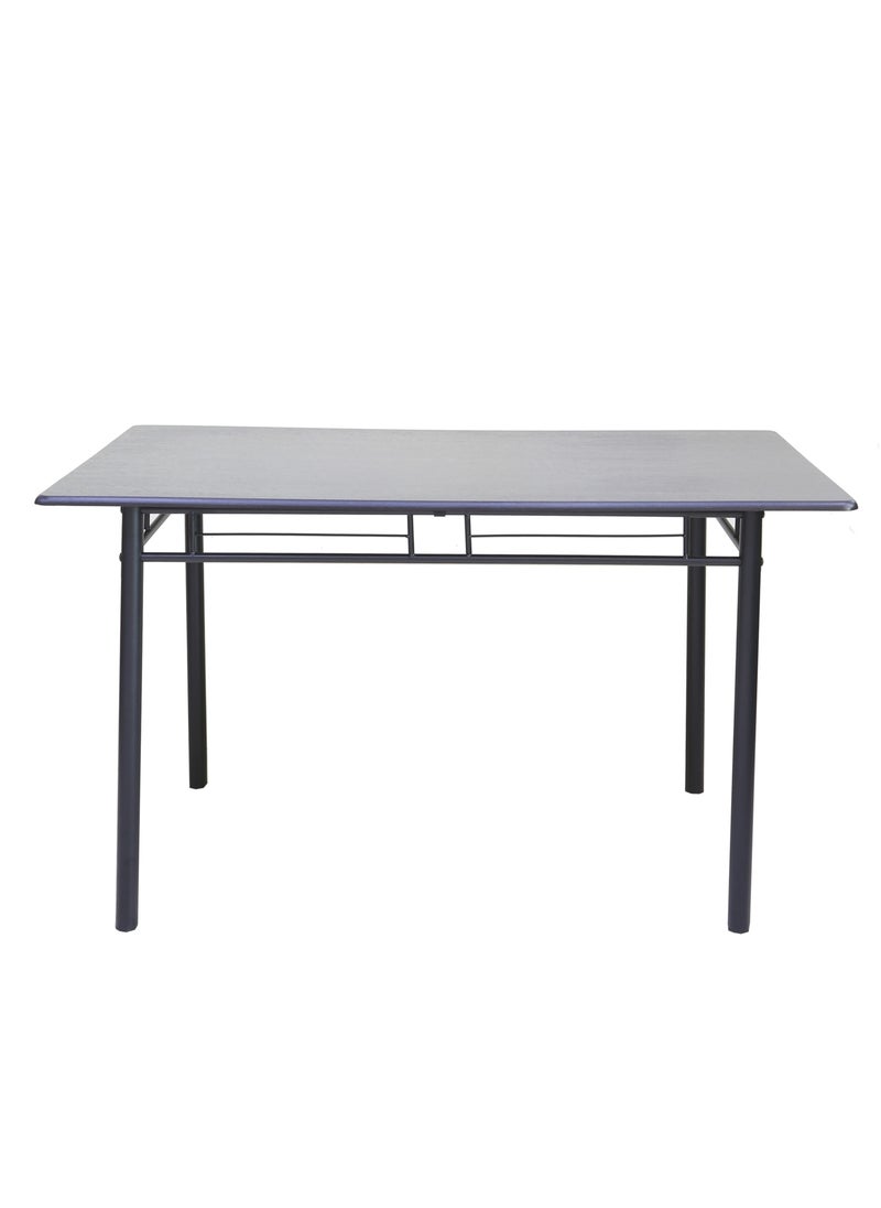 AFT - Aft Wooden Steel Metal Dining Table Chairs Set Modern Dining Room and Kitchen AFT-D1406-7 1+6 BLACK WALNUT - Image 1