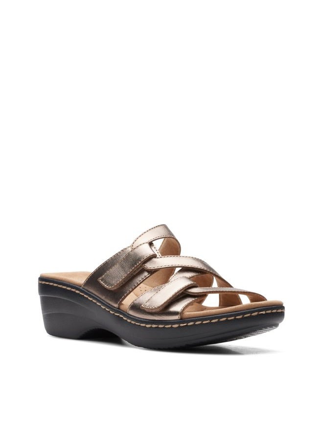 clarks Women's Merliah Karli Sandal, Metallic Leather, 7, Metallic Leather, 7, 37.5 EU - Image 3