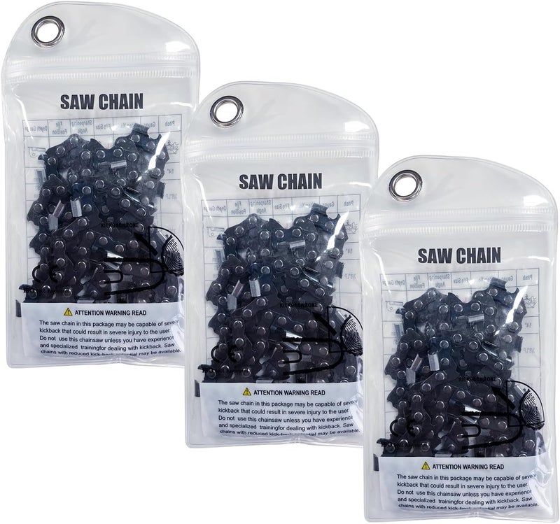 SUNGATOR 3-Pack 18 Inch Chainsaw Chain SG-H72, .325" Pitch - .050" Gauge - 72 Drive Links - Image 1