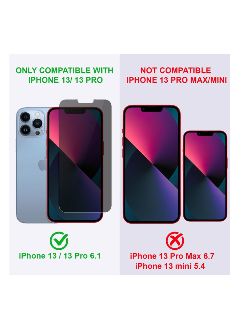 PRIMEEIGHT - PRIMEEIGHT iPhone 14 And iPhone 13 / 13 Pro Privacy Screen Protector 6.1 Inch Display - Ultra Thin 9H Hardness Tempered Glass iPhone 13/13 Pro Pack of 2 - Easy to Install HD Privacy Screen. - Image 1