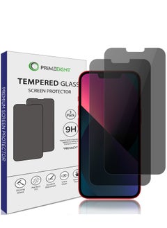 PRIMEEIGHT iPhone 14 And iPhone 13 / 13 Pro Privacy Screen Protector 6.1 Inch Display - Ultra Thin 9H Hardness Tempered Glass iPhone 13/13 Pro Pack of 2 - Easy to Install HD Privacy Screen.