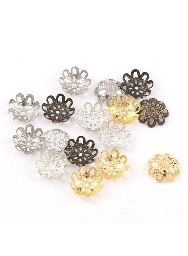 Zhiheng 500Pcs 10Mm Gold Tone Flower Bead Caps Hollow Flower Bead Caps For Jewelry Making (Gold) - Image 5