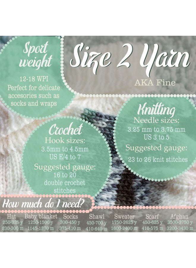 BambooMN JubileeYarn Bamboo Cotton Sport Yarn - 50g/Skein - Variety Pack - 4 Skeins - Image 4