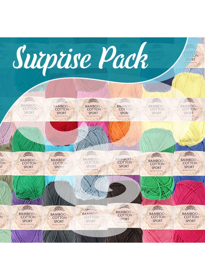 BambooMN JubileeYarn Bamboo Cotton Sport Yarn - 50g/Skein - Variety Pack - 4 Skeins - Image 2
