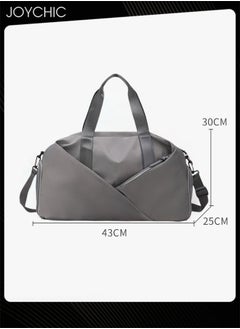 Joychic Solid Pattern Swim Messenger  Shoulder Bag Large Capacity Gym Sack with Dry Wet Separated Pocket for Men Women Sport, Yoga Travel Fitness Grey  - Image 3
