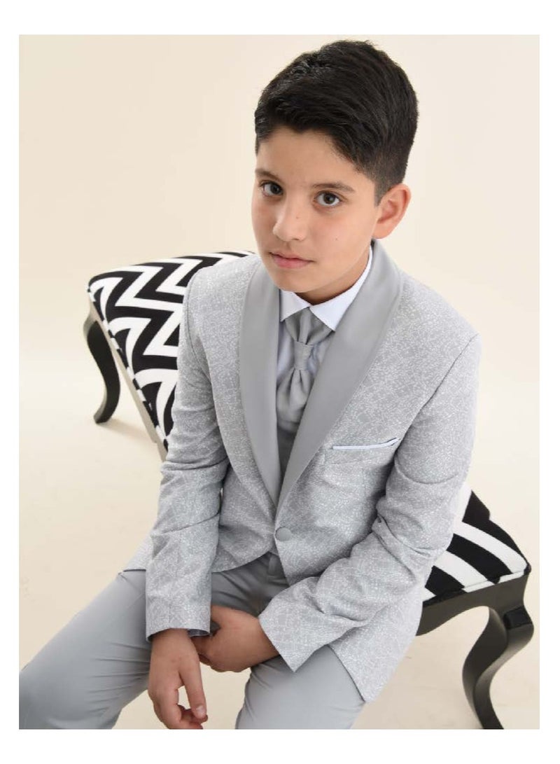 فيا بامبينو بدلة رسمية للأولاد رمادية 9079 - Image 2