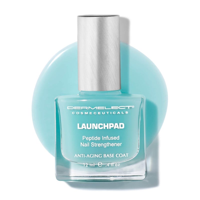 Dermelect Launchpad Nail Strengthener - Nailcare Base Coat with Keratin Protein Peptides, Strengthening, Hardening Protective Treatment for Weak, Thin, Brittle, Hard to Grow, Damaged Nails 0.4 oz - Image 3