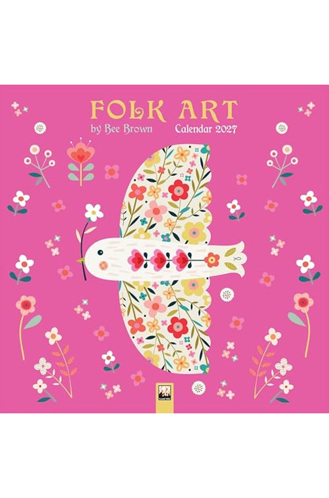 Folk Art by Bee Brown Wall Calendar 2027 (Art Calendar)