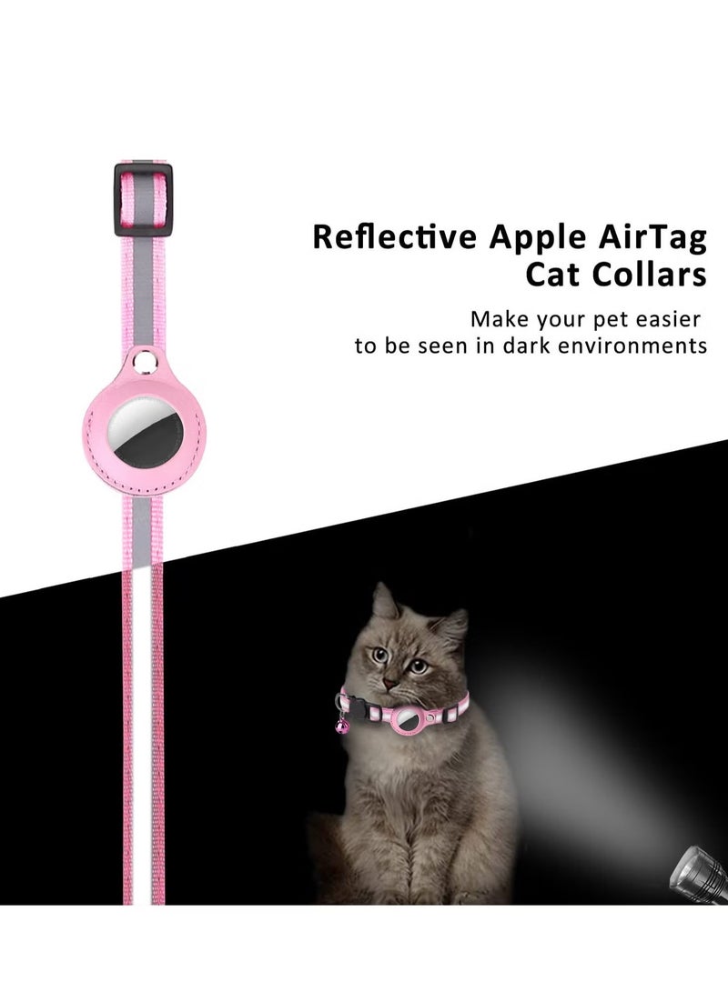 طوق قطط آيرتاج مع جرس طوق قطط قابل للتعديل مع نظام فك، طوق حيوانات أليفة صغيرة بشريط عاكس - Image 3
