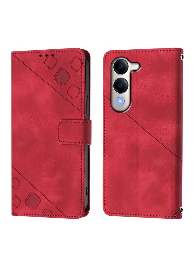 erorex Case For vivo Y29S 5G / Y04 4G Global Skin Feel Embossed Leather Phone Case - Image 2