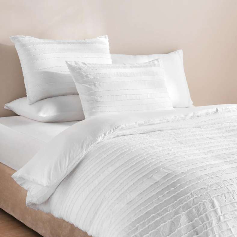 Pan Home Essence 3-piece Tufted Queen Duvet Cover Set 200x200cm - White - 121GGO9900318 - Image 1