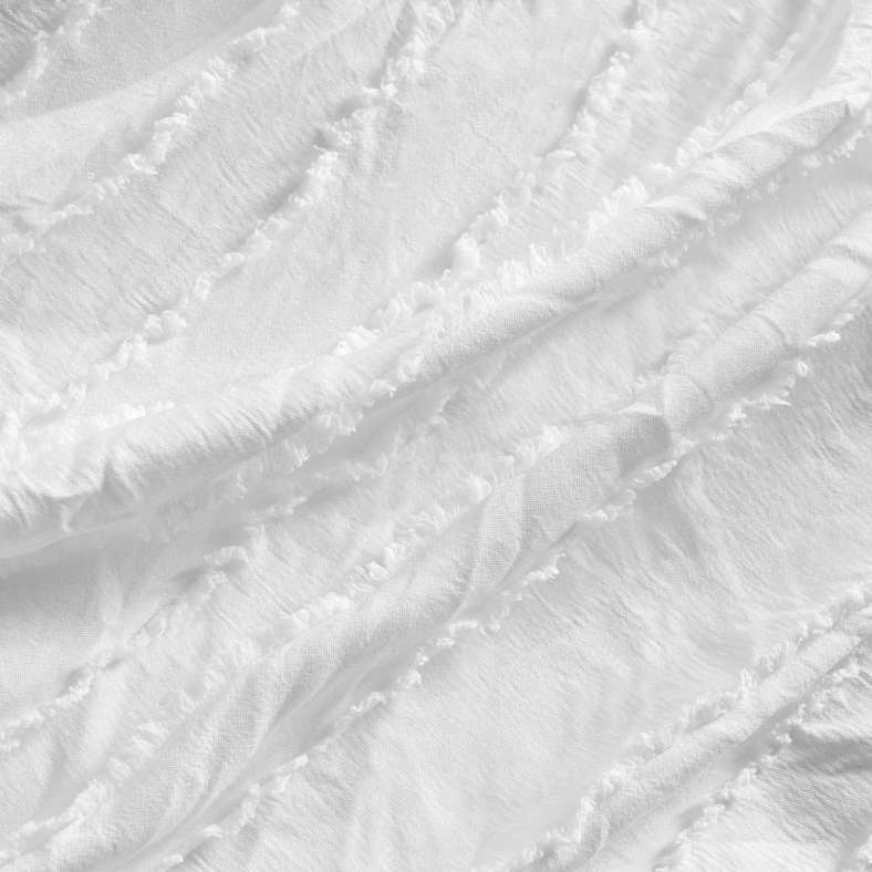 Pan Home Essence 3-piece Tufted Queen Duvet Cover Set 200x200cm - White - 121GGO9900318 - Image 4