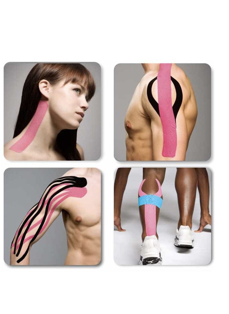 Spall Pack of Muscle Pain Relief Tape Waterproof Breathable Kinesiology Tape, Athletic Elastic Kneepad Muscle Pain Relief Knee Taping for Gym, Fitness Running, Tennis, Swimming Football  - Image 3