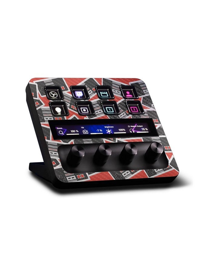 Mightyskins Carbon Fiber Skin Compatible With Elgato Stream Deck + Retro Controllers 3 | Protective, Durable Textured Carbon Fiber Finish | Easy To Apply, Remove, And Change Styles | Made In The Usa