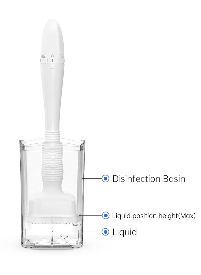 كيلا أداة ديرما ستامب مايكرونيدلينج للتجميل - قلم تجميل احترافي قابل للتعديل للنساء والرجال - أداة للعناية بالبشرة والشعر واللحية تحتوي على 140 إبرة للاستخدام المنزلي الأمثل للرجال والنساء (أبيض) - Image 3