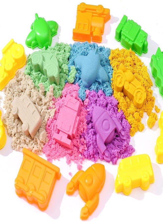 Promote Trader 6 Color Kids Play Sand Set - Toy Magic Sand Set - 6 Molds for Girls and Boys - Ideas for Children Activities Age 2 3 4 5 6 7 8 9 10 - Image 2