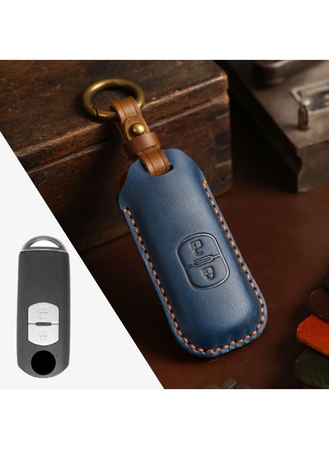 مازدا صناعة يدوية جلد حصان مجنون غطاء حماية مفتاح السيارة مناسبة لمازدا CX-5 Atenza CX-30 Axela CX-9car Key Shell Case - Image 1