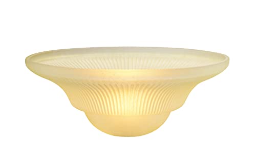Aspen Creative 23119-01 Amber Traditional Replacement Glass Shade for Medium Base Socket Torchiere Lamp, Swag Lamp and Pendant, 16" Diameter x 6-1/2" High - Image 2