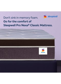 Sleepwell Sleepwell Nexa Classic | Resitec Foam | Twin Bed Size | Medium Firm | Neem Fresche Technology | Anti Sag Mattress (200L x 120W x 25H cm), Thickness 25 cm  - Image 4
