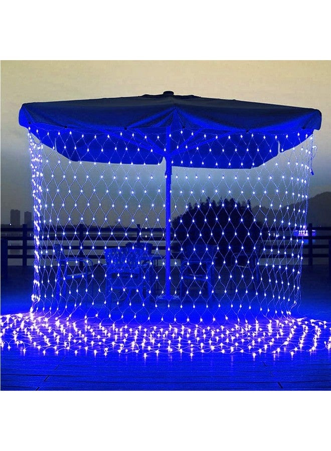 MIRADH Led Net Mesh String Lights - Diwali Lights for Decoration for Home Diwali Lights for Home Decoration led Lights Christmas Decoration Items for Home 6.6ft x 6.6ft 144 LEDs (Still Mode Blue) - Image 1