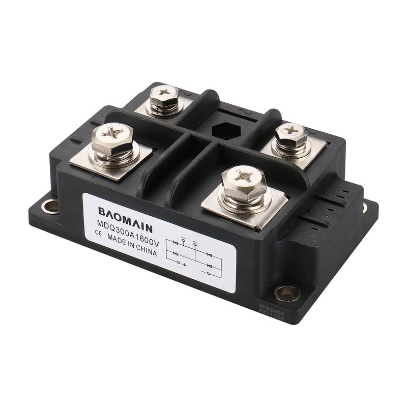 Baomain Bridge Rectifier MDQ-300A, 300A 1600V Full Wave Diode Module Single Phase - Image 1