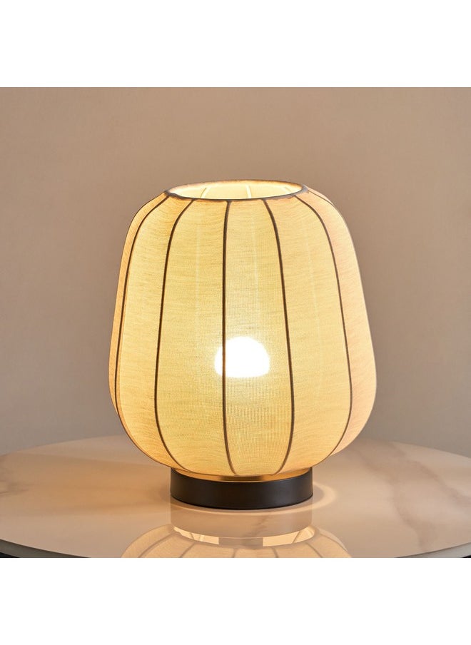Home Box - Collett E27 Metal Table Lamp with Fabric Shade 22 x 22 x 25 cm - Image 1